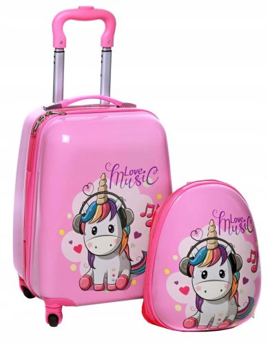  EINHORN KOFFER KINDER SET 4 RÄDER RUCKSACK