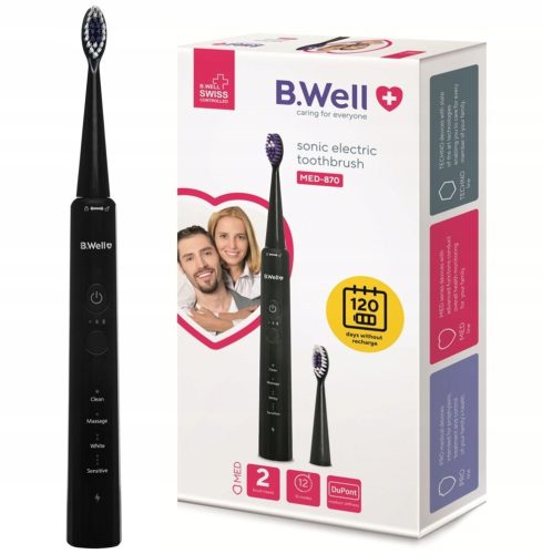  B.WELL MED-870 Sonic Elektrische Zahnbürste Schwarz
