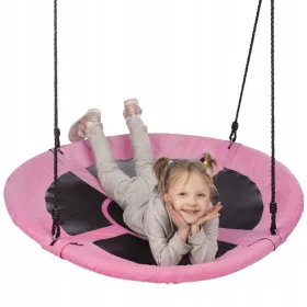    Große Kinder-Hängeschaukel für den Garten, Storchennest, Durchmesser 100 cm