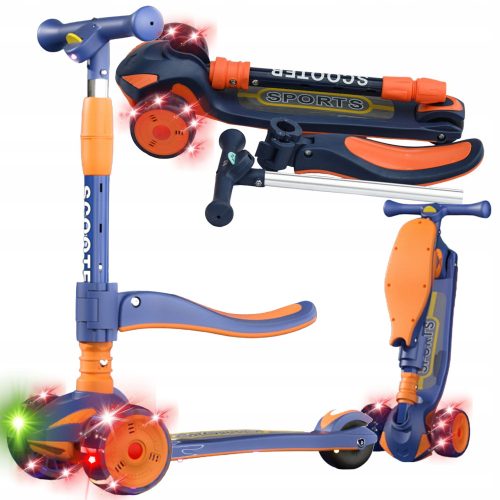  Dreirädriger, faltbarer, leuchtender Balance-Scooter L