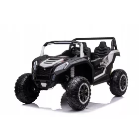    ATV-Rennbuggy für 2 Kinder Weiß + Allradantrieb + Fernbedienung + Freistart + MP3