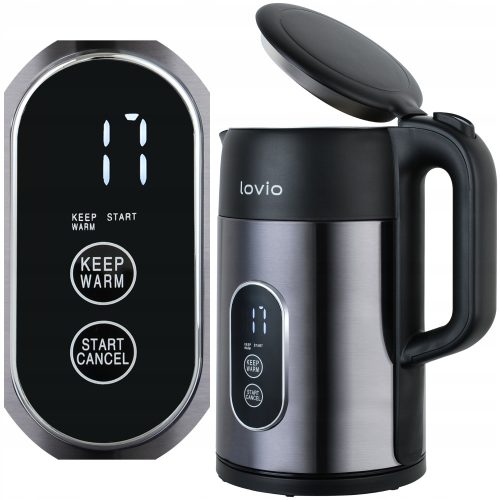  LOVIO Akku-Wasserkocher Akku-Wasserkocher aus Stahl LVSEK001 2200 W 1,5 l Schwarz