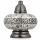  UFO-Kerze, Buntglas, Silber, Weiß, Schwarz, 29 cm