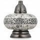  UFO-Kerze, Buntglas, Silber, Weiß, Schwarz, 29 cm
