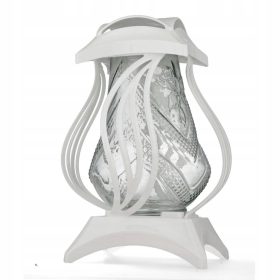  Zwiebelkerze, weiß, 34 cm