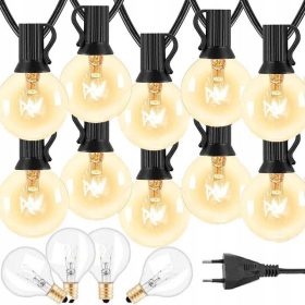    GIRLANDE GROSSE GARTENLAMPEN IM FREIEN 75 PATIO BALKONTERRASSE 22M