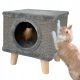  PETSTORY Katzen- und Hundebett mit LOCH an den Beinen. Eingebautes Haus