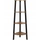 Rustikaler Loft-Stil Blumenregal mit 4 Etagen in Rustikal Braun