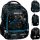  Paso-Schulrucksack mit mehreren Fächern, Weiß, Schwarz, Blautöne, Grau- und Silbertöne, Mehrfarbig, 19 l