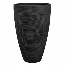    Blumentopf für die Terrasse, 45 cm x 45 x 70 cm, Durchmesser 45 cm, Kunststoff, Anthrazit