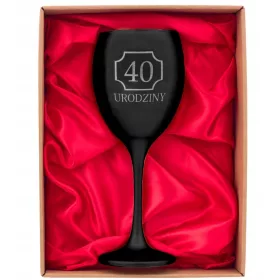    GEBURTSTAGSGLAS MIT AUFDRUCK ZUM 40. GEBURTSTAG GESCHENK FÜR EINE FRAU SIE