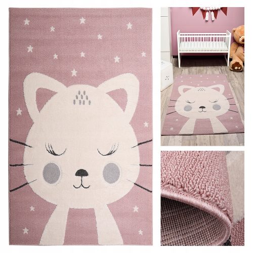  Kleiner Teppich für Mädchen Skandi 100x150 Rosa