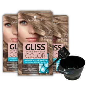  Gliss Color Haarfärbemittel Natürliches Aschblond 8-16 x3