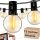  Girlande 1500 cm Netz + 2× E27 LED FILAMENT GLÜHBIRNE 1W Für Edison Girlande