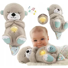    Kuschel-Owling-Ott-Maskottchen, einfacher zu nerven, atmender Owling-Ott, rosa
