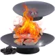  Gusseisen Garten Feuerstelle 70cm für Lagerfeuer Grill Kessel schwarzer Rost