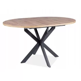    Runder ausziehbarer Tisch Signal Tables 100 x 100 x 75 cm Artisan-Eiche