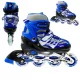  INLINE-SKATES VERSTELLBARE ROLLEN BLAU 38-41 LED-RAD
