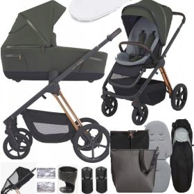    Espiro Miloo Luxury Green 2in1 Kinderwagen + Espiro Miloo Sitzadapter
