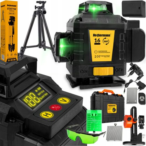  360 PLANE LASER NIVEL 4D GRÜNER KREUZLASER + STATIV