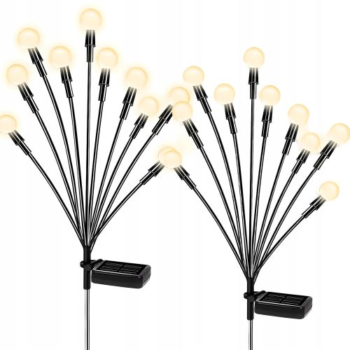  Einbau-Solarleuchte SILVER SHARKY schwarz 75 cm 2 Stk.