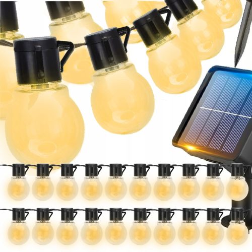  SOLARGIRLANDE 5M GARTENLEUCHTE 20 GLÜHBIRNEN FÜR BALKON KUGELKETTE