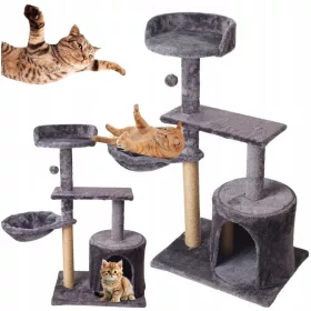    Niedriger Kratzbaum, hoher Kratzbaum, Kratzbaum Memphis 61 - 100 cm