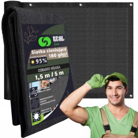    Abdeckung, Matte 150 x 500 cm Stoff + CLIPS MONTAGEGRIFFE FÜR SCHATTENNETZ SCHATTENNETZ 50 Stück ANTHRAZIT