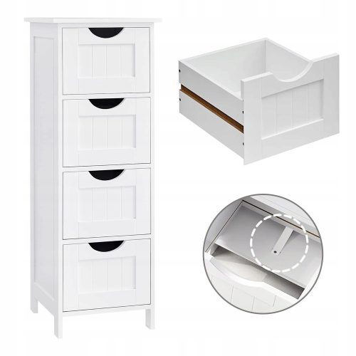 Songmics Badezimmerschrank weiß 30x30x82 cm