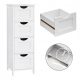  Songmics Badezimmerschrank weiß 30x30x82 cm