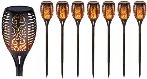 Deko Solarlampe, schwarz, 51 cm, 8 Stk.