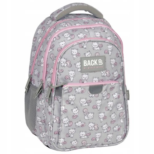 Zauberhafter Mädchen Schulrucksack mit Kätzchenmotiv und 3 Fächern