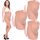  3 Stück Lycra-Strumpfhose 20 den Umstandsmode mit Einsatz in transparentem Nude-Beige