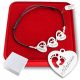  925 Silber Armband GRAVUR Herz Füße Mama Drei Herzen als Geschenk