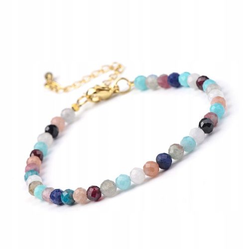  Armbandstein Amazonit Granat Lapislazuli Spinell Apatit Fluorit 4mm