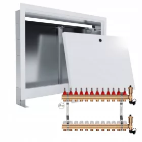  Fußbodenheizungsverteiler 12 + ANSCHLÜSSE + Unterputzdose