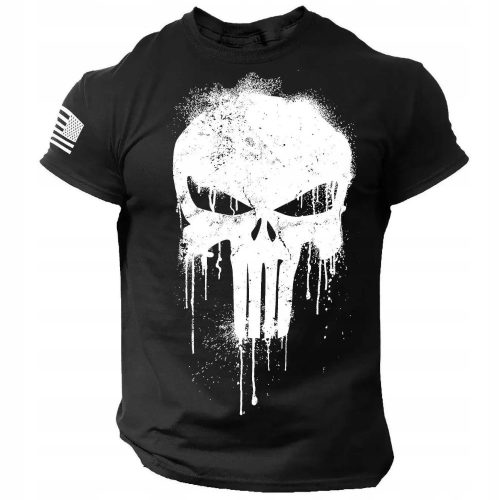  GYM WEAR PRO PREMIUM T-Shirt Training Gym ATMUNGSAKTIV BL.SKULL Größe 2XL