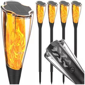  4× Berge Solarlampe, schwarz, 65 cm, 1 Stk.