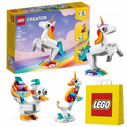  LEGO Creator 3 in 1 31140 Magisches Einhorn + LEGO Papiertüte