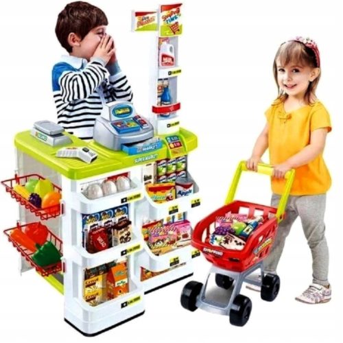  Supermarkt-Ladenstand FÜR KINDER Kassenkorb