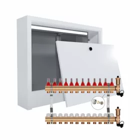  Fußbodenheizungsverteiler 12 + ANSCHLÜSSE + AUFPUTZDOSE