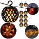  Solarlampe, Einbau, Outdoor LED-Solarlampe, hängend, schwarz, 200 cm, 10 Stk.