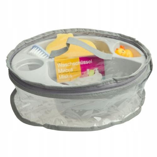  MALTEX Hygieneschale mit Zubehör in einer Kosmetiktasche, grau 8108