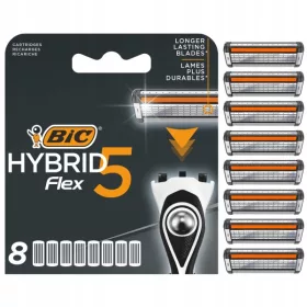  BIC HYBRID 5 FLEX BLISTER RETRILLS FÜR SHARER 8 ST