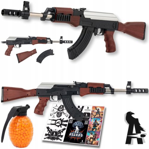 GEWEHRPISTOLE FÜR BÄLLE KALASHNIKOV AK47 ASG REPLIK + ASGARD AUFKLEBER