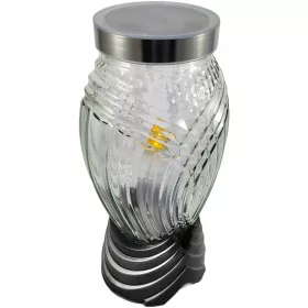    Große Solarkerze, Photovoltaik-Glaslaterne, dickes Glas OTTAWA 32,5 cm