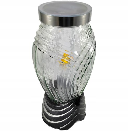  Große Solarkerze, Photovoltaik-Glaslaterne, dickes Glas OTTAWA 32,5 cm