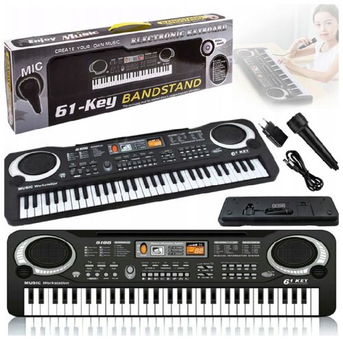  KEYBOARD KLAVIER ORGEL ELEKTRONISCHES KLAVIER 61 TASTEN KINDER + MIKROFON