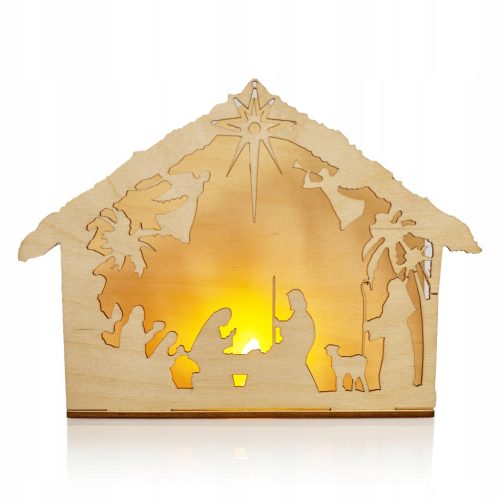  HOLZNIECHE, WEIHNACHTSDEKO MIT LED-KERZE