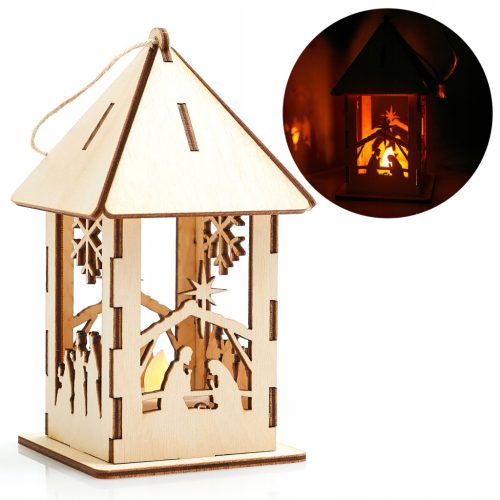  ADVENTSLATERNE HOLZ RORATY WEIHNACHTEN LED